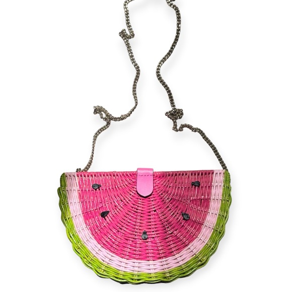 Kate Spade watermelon rattan crossbody purse - Picture 1 of 4